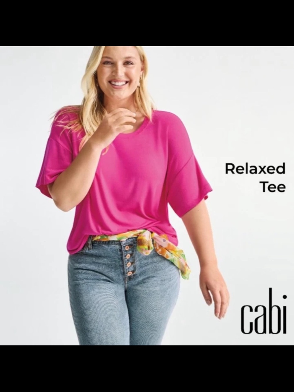 Cabi pink Relaxed Tee size large